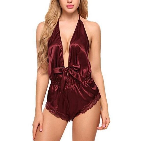 Sexy Lace Satin Silk Lingerie Nightwear - Image 6
