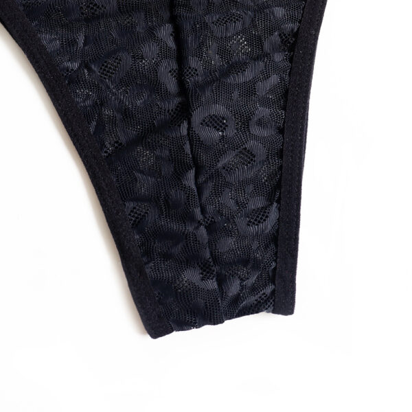 Black Leopard See-Through Sexy Pajamas - Image 3