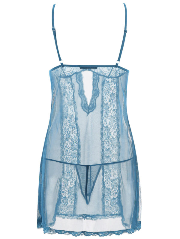 Lace Sling Long Skirt See-through Plus Size Nightdress Panties - Image 4