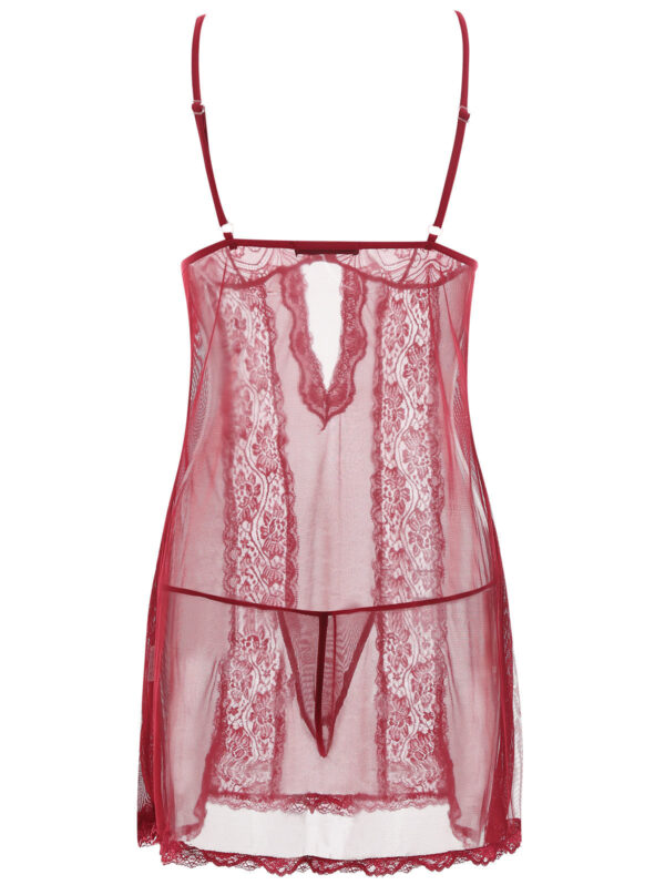 Lace Sling Long Skirt See-through Plus Size Nightdress Panties - Image 5