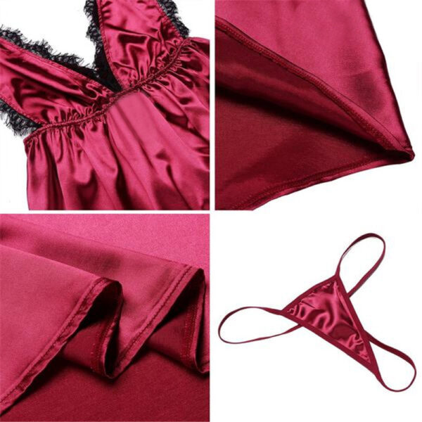 Women Sexy Bra Nightdress Nightwear Lingerie Nightwear Nightdress - Image 7