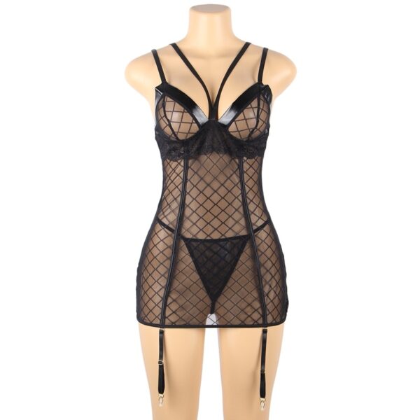 Comeondear Lace Gartered Lingerie Mesh Erotische Lingerie - Image 3