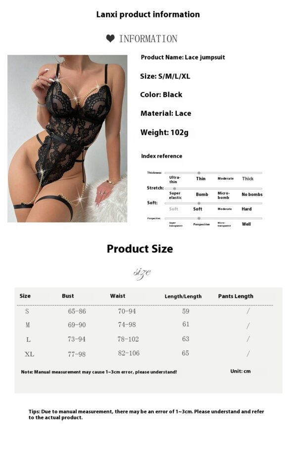Lace See-through Passion Temptation Hollow Sexy Lingerie Suit Women - Image 7