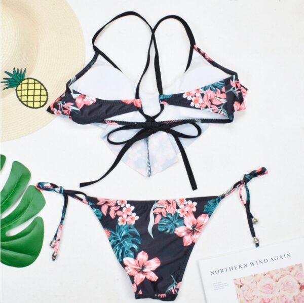 Split swimsuit sexy bikini print swimsuit - Image 5