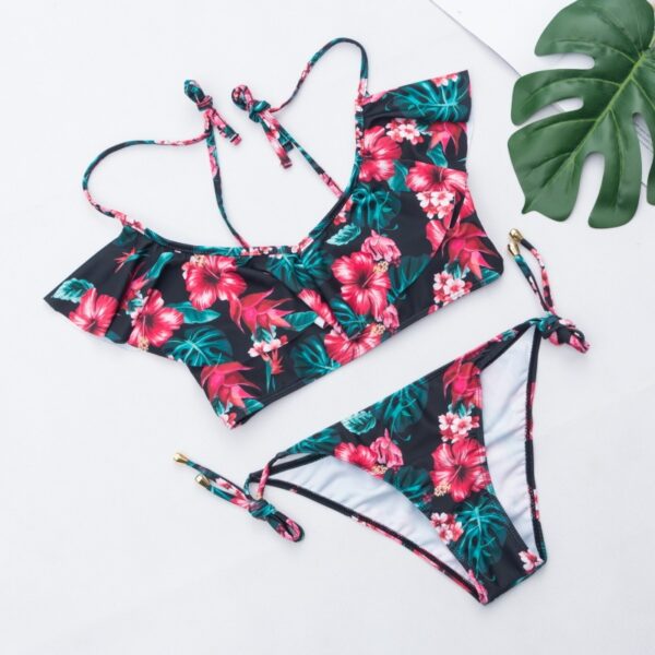 Split swimsuit sexy bikini print swimsuit - Image 4