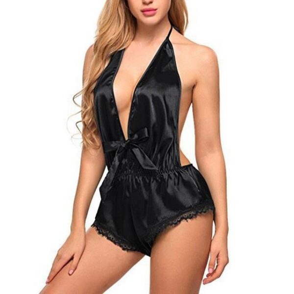 Sexy Lace Satin Silk Lingerie Nightwear - Image 5