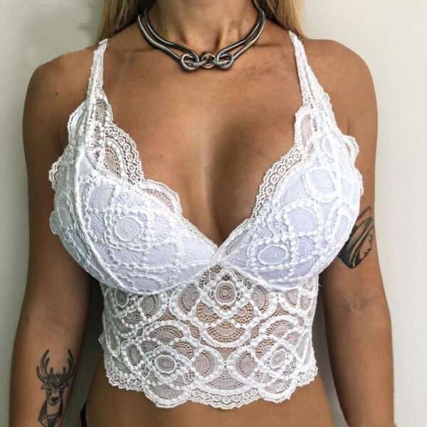 Mesh See-through Lace Underwear Bra - Image 2