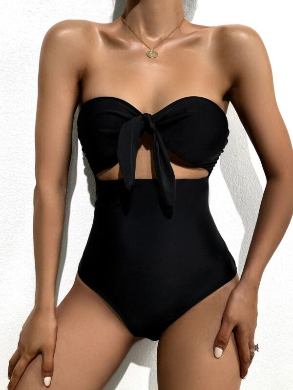 Women's New One Piece Swimwear Bandeau Strap - Image 5