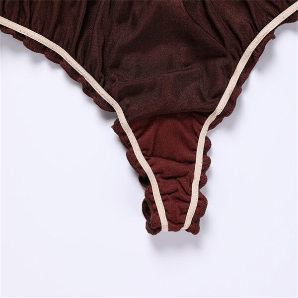 Satin Cotton Crotch T-back Women's Underwear - Image 9