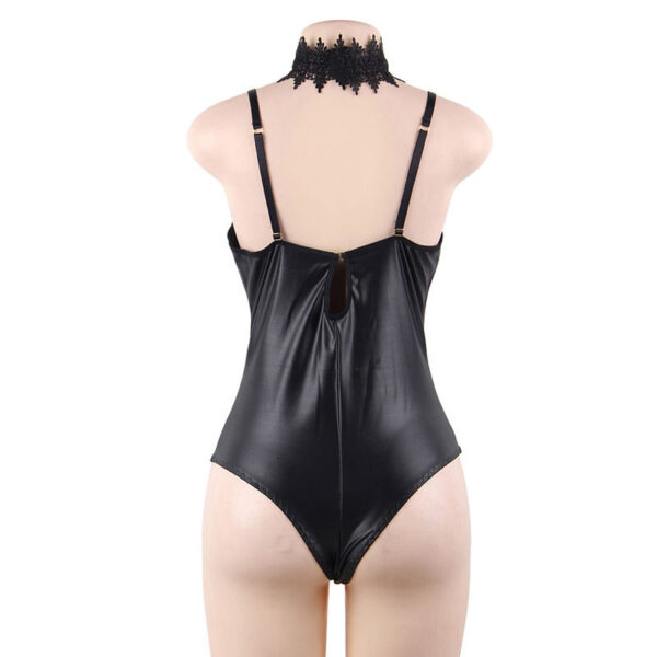 Sexy faux leather bodysuit - Image 2