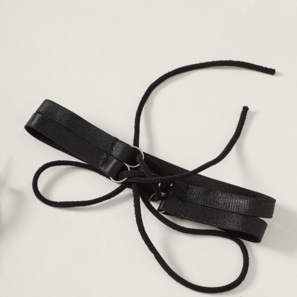 Mesh Strap Stitching See-through Suit - Image 5