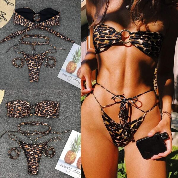 sexy bikini Leopard print bikini - Image 6