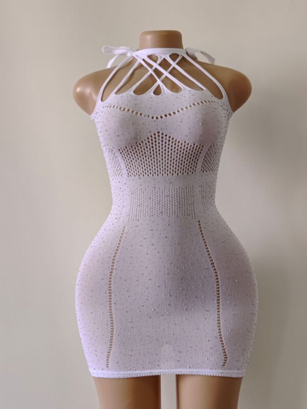 Women's Rhinestone Shiny Sexy Lingerie Fishnet Clothes - Image 2
