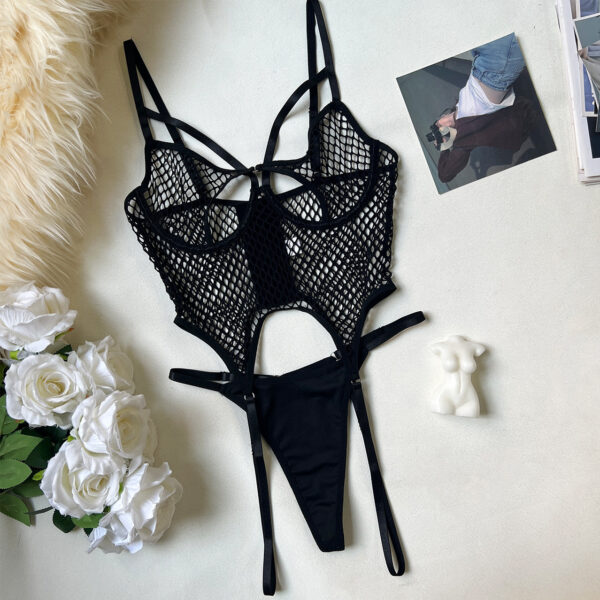 Sexy Fishnet Underwear Bra Super Thin Net Fishnet Sexy Suit - Image 6