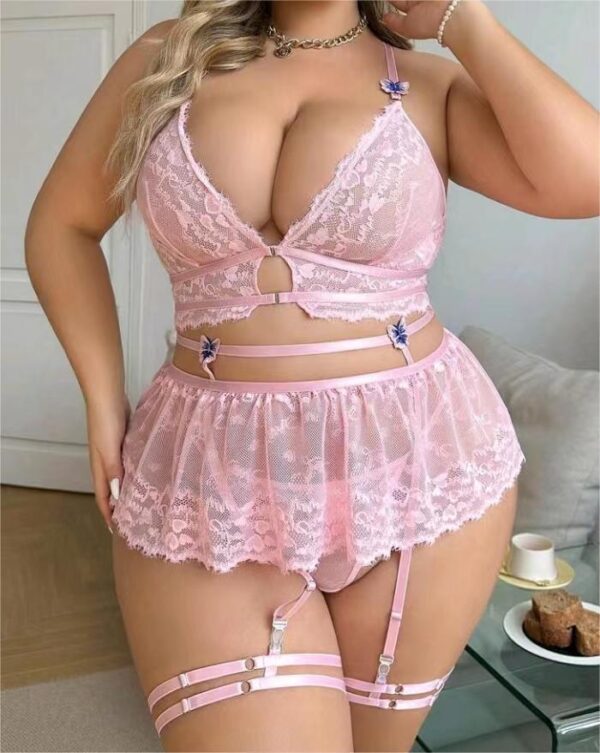 Sexy Seduction Lace See-through Underwear Suit - Image 3