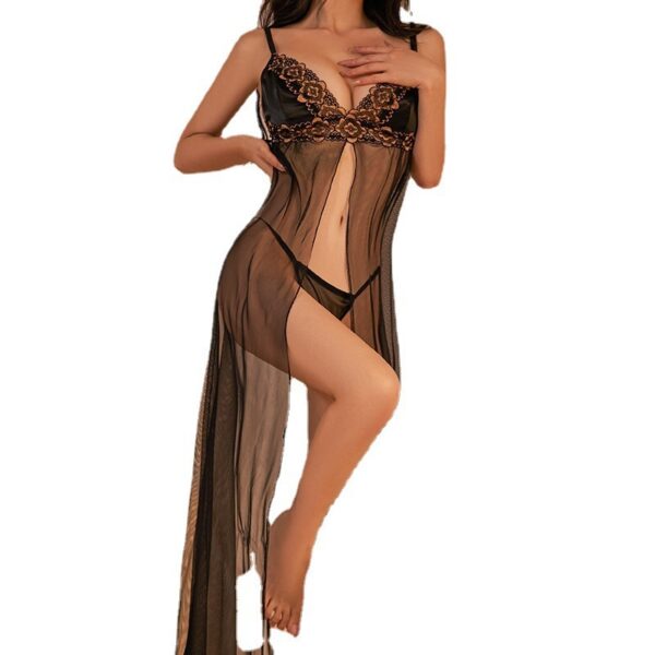 Plus Size See Through Lace Pajamas Cutout Suit - Image 2