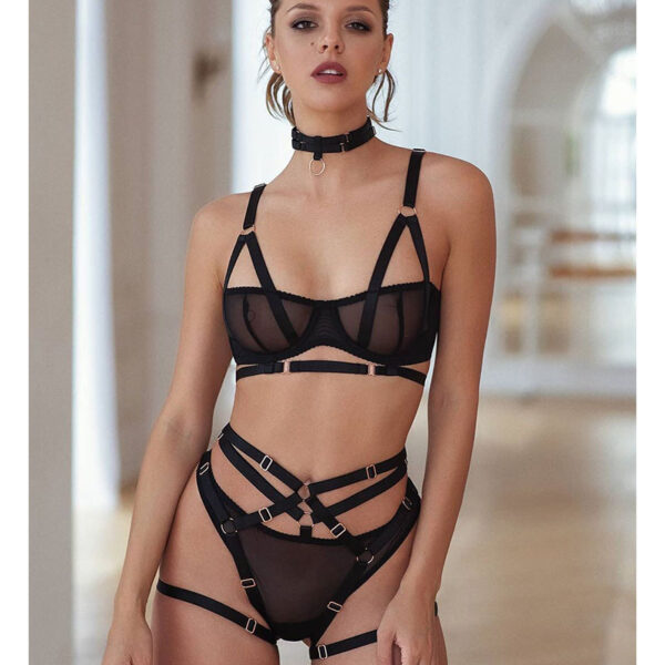 Sexy Three-point Hollow Strap Sexy Underwear - Image 3