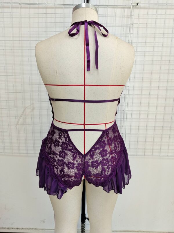 Plus Size Sexy Sleepwear Female Passion Temptation See-through Lace Hollow Out - Image 10