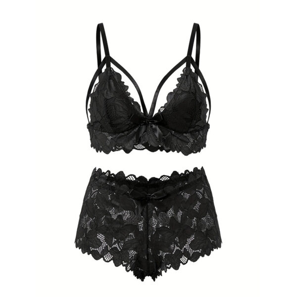 Plus Size Underwear Mesh Suit Lace See-through - Image 5