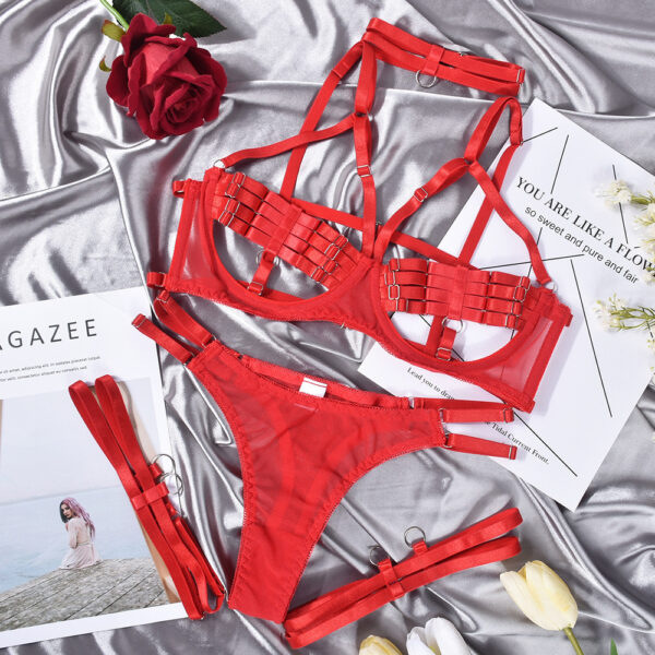 European And American Milk Silk Sexy Thin Underwear Suit - Image 7