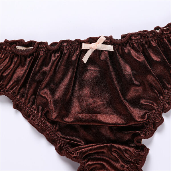 Satin Cotton Crotch T-back Women's Underwear - Image 10