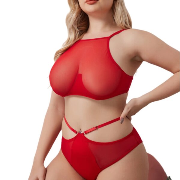 Girl Mesh See-through Suit - Image 5