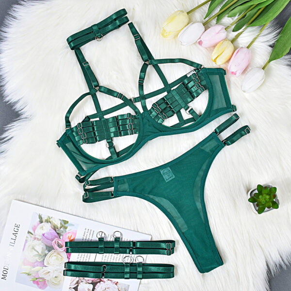 European And American Milk Silk Sexy Thin Underwear Suit - Image 5