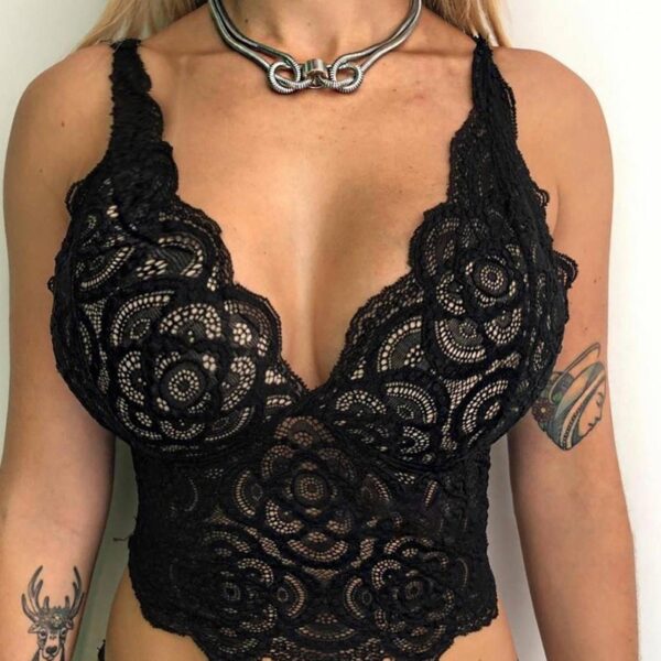 Mesh See-through Lace Underwear Bra - Image 3