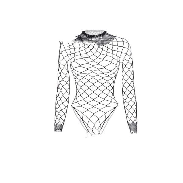 New Sexy Lingerie Mesh Bodysuit Fishnet Ripped Underwear - Image 6