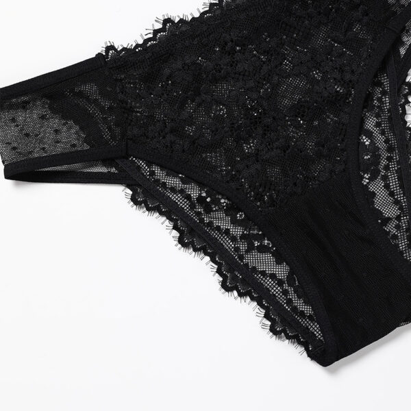 Lace See-through Women's Plus Size Cotton Crotch Underwear - Image 2