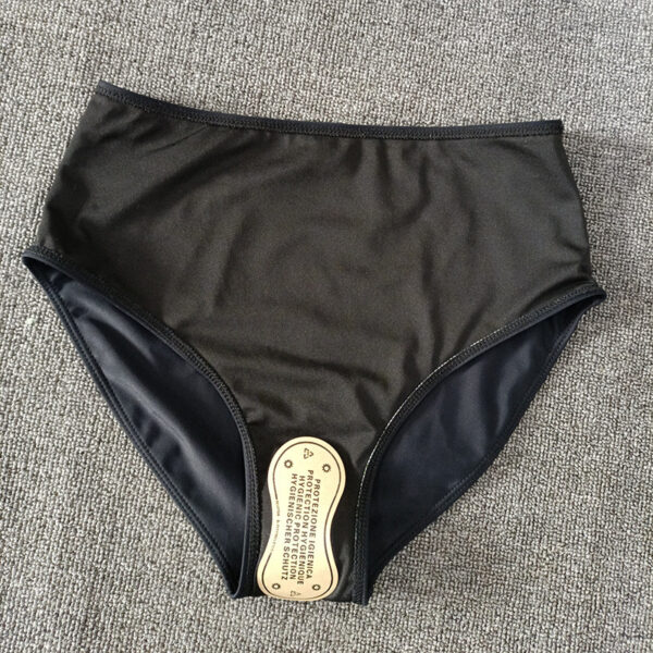 Black Triangle High Waist Bikini Bottoms - Image 5