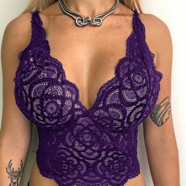 Mesh See-through Lace Underwear Bra - Image 4