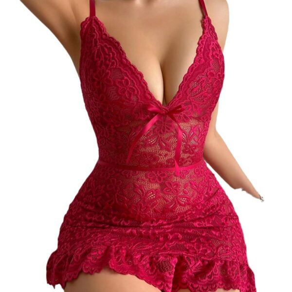 Mesh See-through Suspenders Women's Pajamas - Image 5