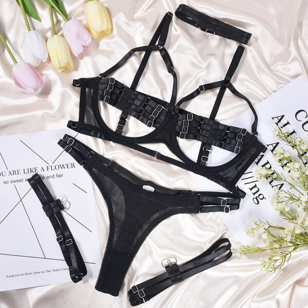European And American Milk Silk Sexy Thin Underwear Suit - Image 3