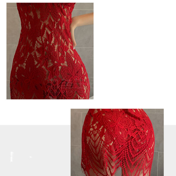 Nightwear Lace Mesh Suspender Vest Hollowed Out - Image 3