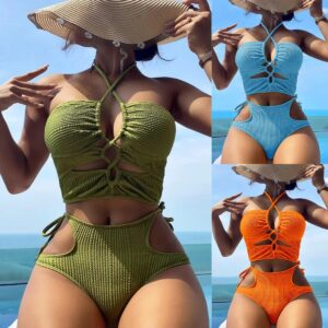 Sexy Bikini Split Swimsuit Rope Tight Swimsuit