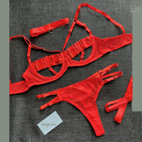 European And American Milk Silk Sexy Thin Underwear Suit - Image 8