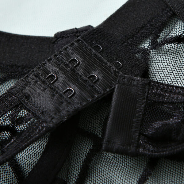 Mesh See-through Underwear Metal Chain Set - Image 3